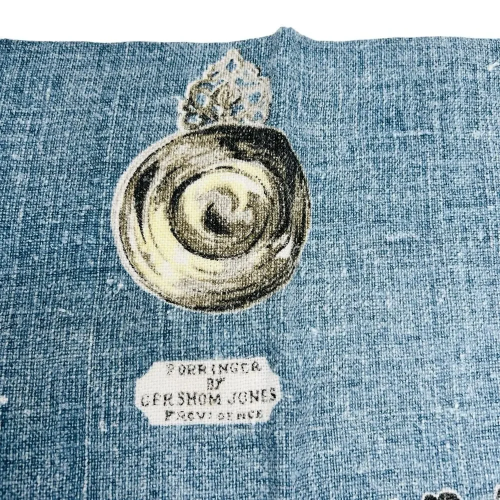 Kay Dee VTG 1950s MCM Hand Printed Linen Tea Towel Set American Pewter Kitchen‎